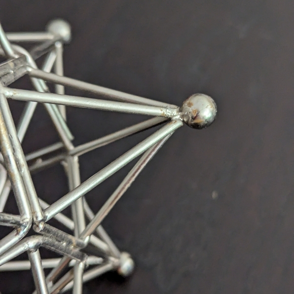 Scott Living Geometric Silver Metal Sculpture, Home Decor - Picture 4 of 10